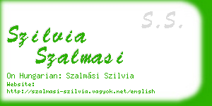 szilvia szalmasi business card